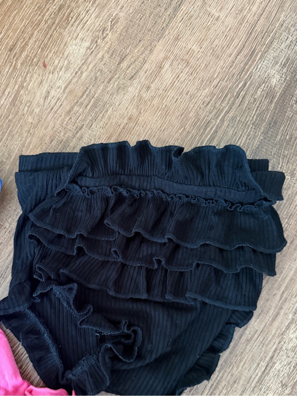Posh Peanut Black Ruffle Bloomers